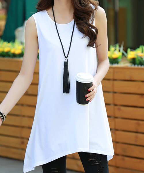クーポン セール Off ロングtシャツ レディース ゆったり Aラインフレアトップス ノースリーブ シンプル チュニック 着やせ ミニミニストア Miniministore D Fashion クーポン セール Off ロングtシャツ レディース ゆったり Aラインフレアトップス ノースリーブ シンプル チュニック 着やせ ミニミニストア Miniministore D Fashion