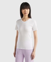 BENETTON (women)/ループロゴクルーネック半袖Tシャツ・カットソー/503201818