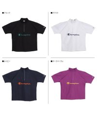 CHAMPION/チャンピオン Champion Tシャツ 半袖 リバースウィーブ メンズ REVERSE WEAVE HALF ZIP T－SHIRT ブラック ホワイト ネイ/503190401