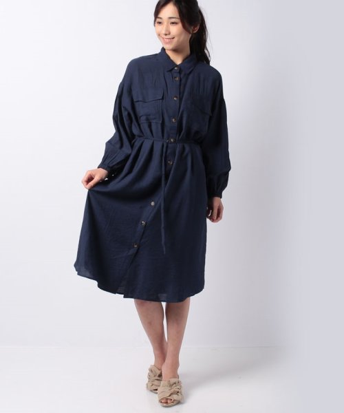 セール 67 Off 麻調 細ベルト付きワンピース オリーブデオリーブ Olive Des Olive D Fashion