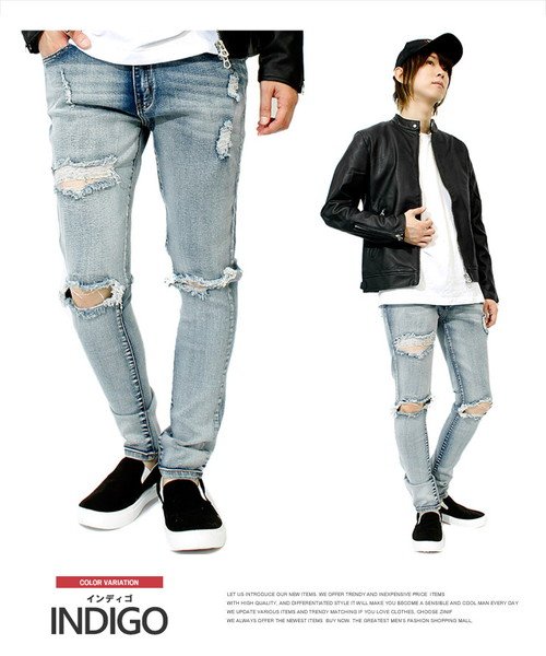 スキニーパンツ メンズ デニム ダメージ クラッシュ加工 ストレッチ スリム デニムパンツ テーパードパンツ ジーンズ 黒 ブルー スキニー パンツ タイト 細 ワンカラーズ One Colors D Fashion スキニーパンツ メンズ デニム ダメージ クラッシュ加工 ストレッチ スリム デニムパンツ テーパードパンツ ジーンズ 黒 ブルー スキニー パンツ タイト 細 ワンカラーズ One Colors D Fashion