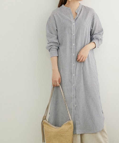 セール 一部店舗限定 バンドカラーロングワンピース ロペピクニック Rope Picnic D Fashion
