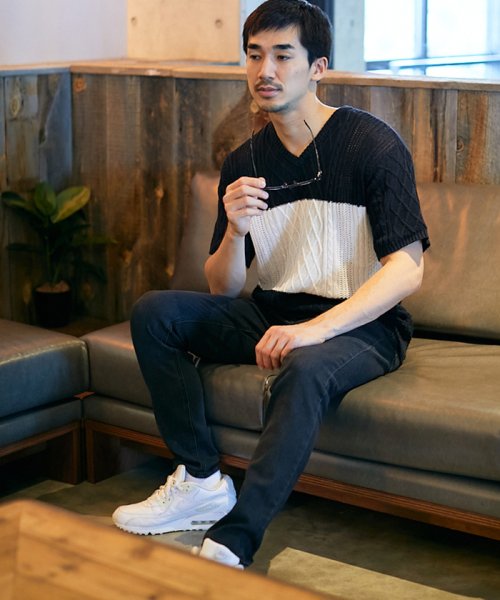 セール フィッシャーマンサマーニット サマーニット メンズ サマーセーター ニット Tシャツ Vネック Uネック ジギーズショップ Jiggys Shop D Fashion