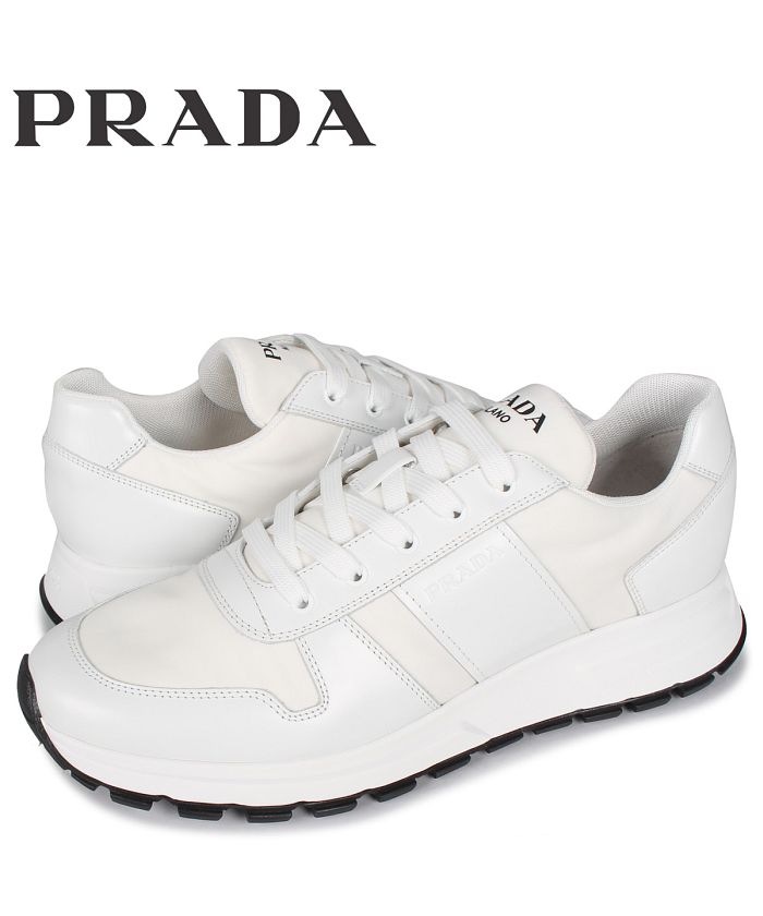 プラダ PRADA スニーカー メンズ PRAX 01 SNEAKER NYLON ホワイト 白 ...