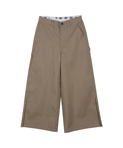 ディッキーズ Dickies ワークパンツ パンツ ワイドパンツ レディース Twill Wide Legpants ブラック ベージュ カーキ 黒 Dk007 ディッキーズ Dickies D Fashion