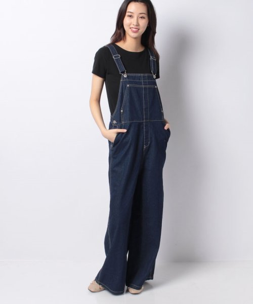 デニムルーズオーバーオールワイドパンツサロペットオールインワン スタイルブロック レディース Styleblock D Fashion デニムルーズオーバーオールワイドパンツサロペットオールインワン スタイルブロック レディース Styleblock D Fashion