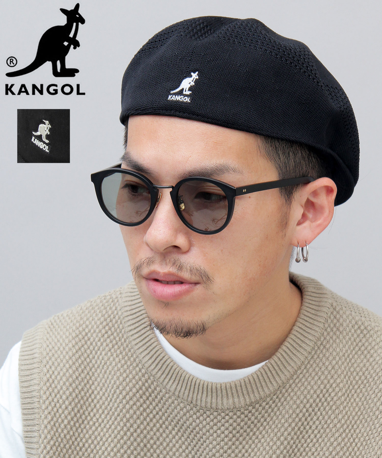 KANGOL/カンゴール】メッシュハンチングベレー/504/TROPIC VENTAIR