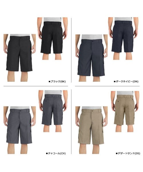 ディッキーズ Dickies ハーフパンツ パンツ ショートパンツ メンズ 13inch Relaxed Fit Cargo Shor ブラック ダーク ネイビ ディッキーズ Dickies D Fashion