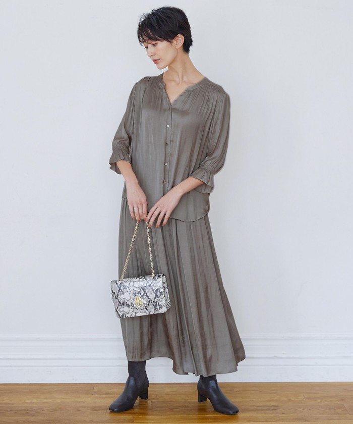 セール】【再入荷・洗える】イージーサテン パンツ(503028443) | 自由 ...