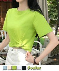 shoppinggo/ショッピングゴー shoppinggo Tシャツ レディース 半袖 へそ出し ショート丈 tシャツ トップス 無地 綿 カットソー 薄手 黒 白/503289255