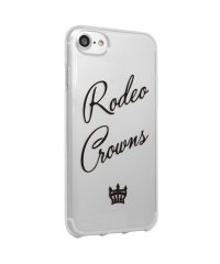 Rodeo Crowns/iphone se3ケース iphone se2 ケース iphone8/7 ロデオクラウンズ RODEOCROWNS 抗菌TPUクリアケース 筆記体ロゴ 黒 /503285378