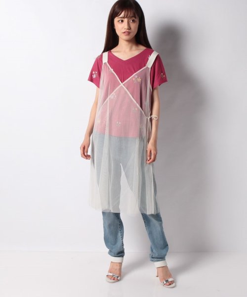 セール チュールレイヤードワンピース オリーブデオリーブ Olive Des Olive D Fashion