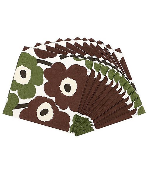 マリメッコ ナプキン Marimekko ブラウン マリメッコ Marimekko D Fashion