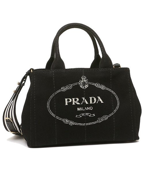 セール プラダ トートバッグ レディース Prada 1bg439 Zki Roo F0n12 ブラック ホワイト プラダ Prada D Fashion