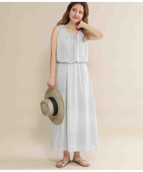 セール40 Off ストライプシフォンマキシワンピース チル Chille D Fashion セール40 Off ストライプシフォンマキシワンピース チル Chille D Fashion