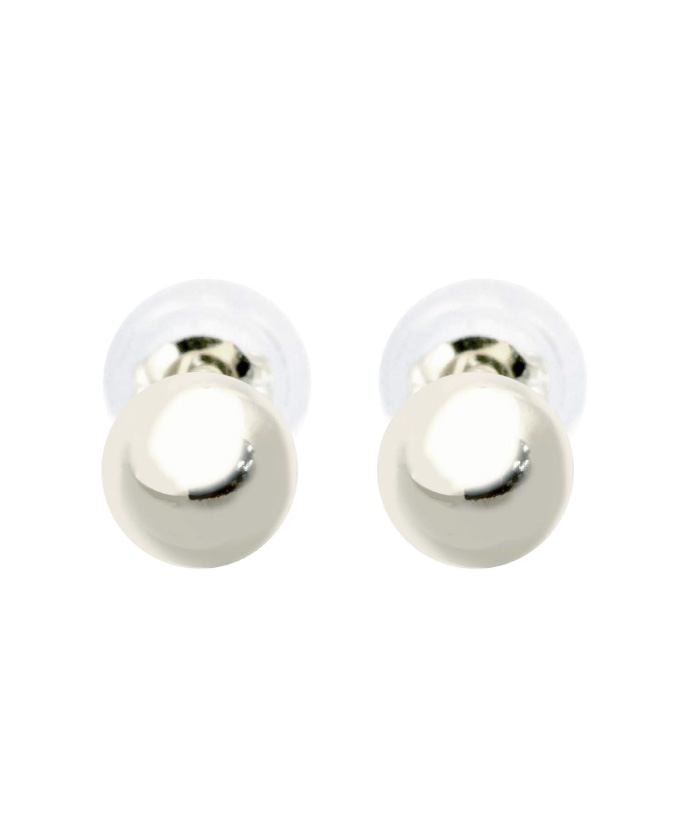 セール】Pt900 丸玉 5mm プラチナ ボールピアス(503295520