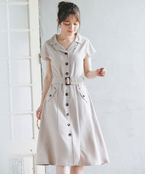 ベルト付きトレンチ風ワンピース トッコクローゼット Tocco Closet D Fashion ベルト付きトレンチ風ワンピース トッコクローゼット Tocco Closet D Fashion