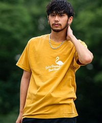 CavariA/CavariA【キャバリア】ピグメントフラミンゴプリントクルーネック半袖Tシャツ/503302209