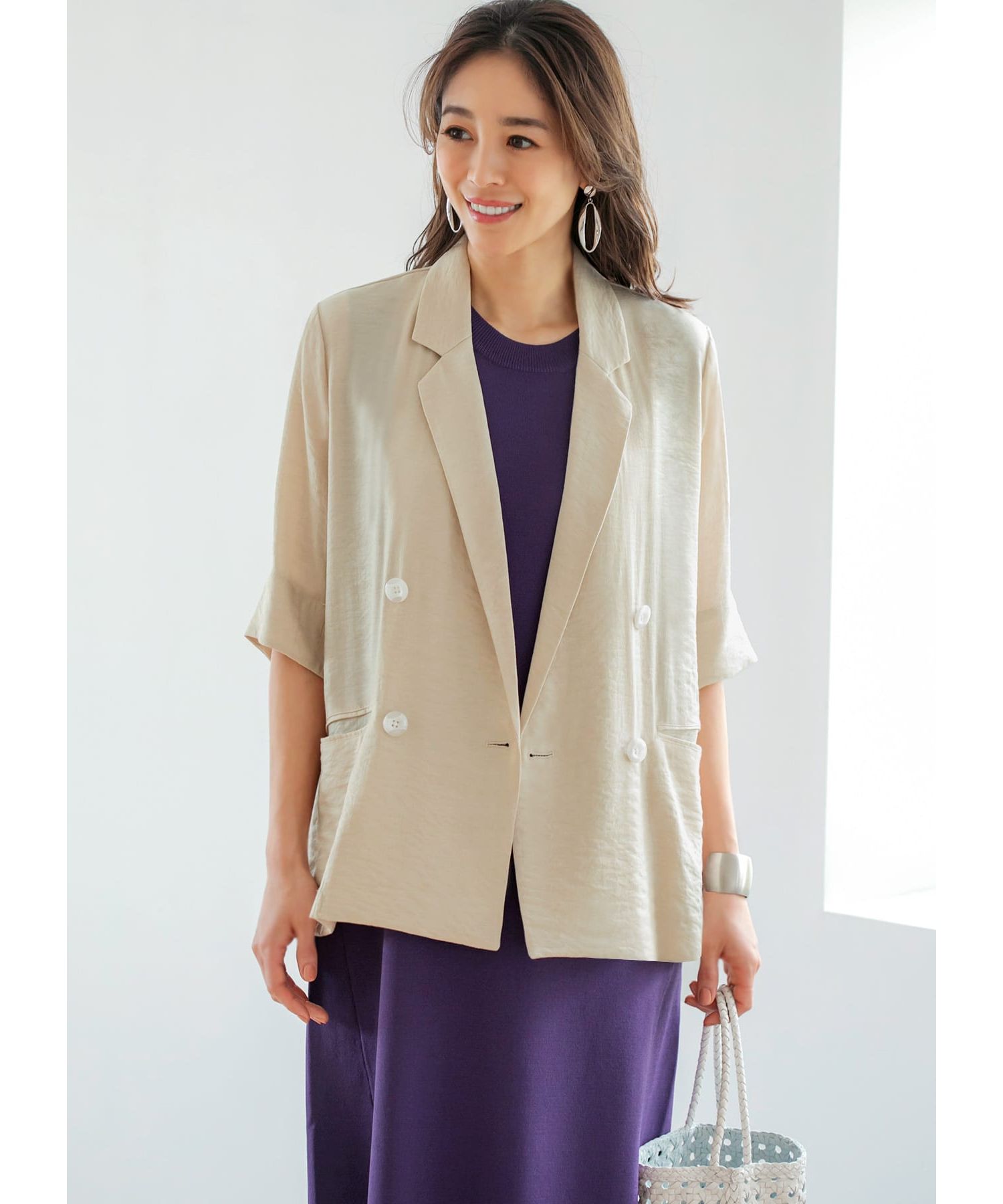 スタイルデリ STYLE DELI 【LUXE】微光沢表面シボ感ダブル スタイルデリ STYLE DELI 【LUXE】微光沢表面シボ感ダブル