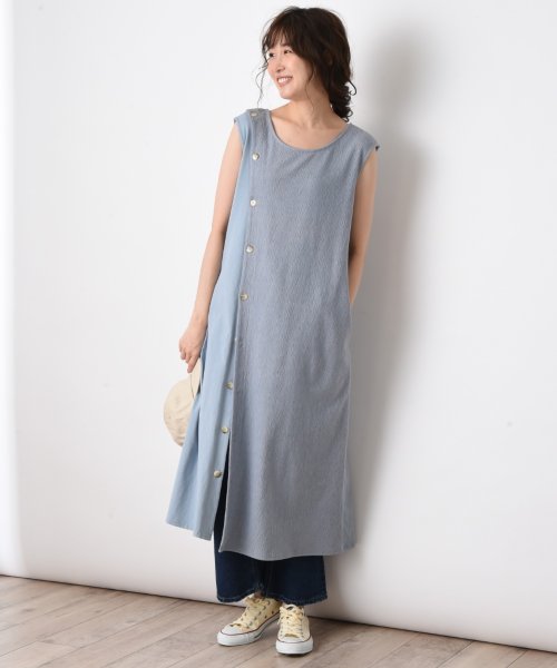 セール70 Off ワッシャーカット コットンリネンボタンデザインワンピース インタープラネット Interplanet D Fashion セール70 Off ワッシャーカット コットンリネンボタンデザインワンピース インタープラネット Interplanet D Fashion
