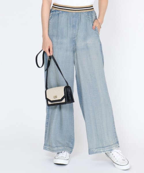 クーポン Scotclub スコットクラブ 手洗い可 ウォッシュ加工テンセルデニムワイドパンツ スコットクラブ Scotclub D Fashion クーポン Scotclub スコットクラブ 手洗い可 ウォッシュ加工テンセルデニムワイドパンツ スコットクラブ Scotclub D Fashion
