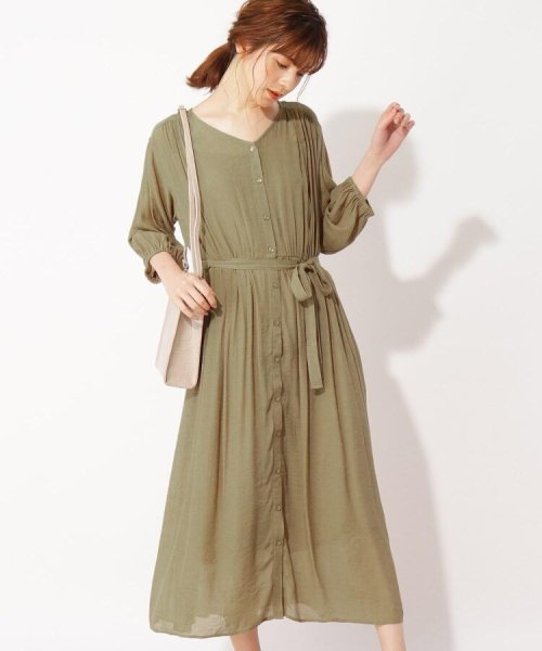 セール68 Off S Ll Rtスラブ前開きギャザーワンピース グローブ Grove D Fashion