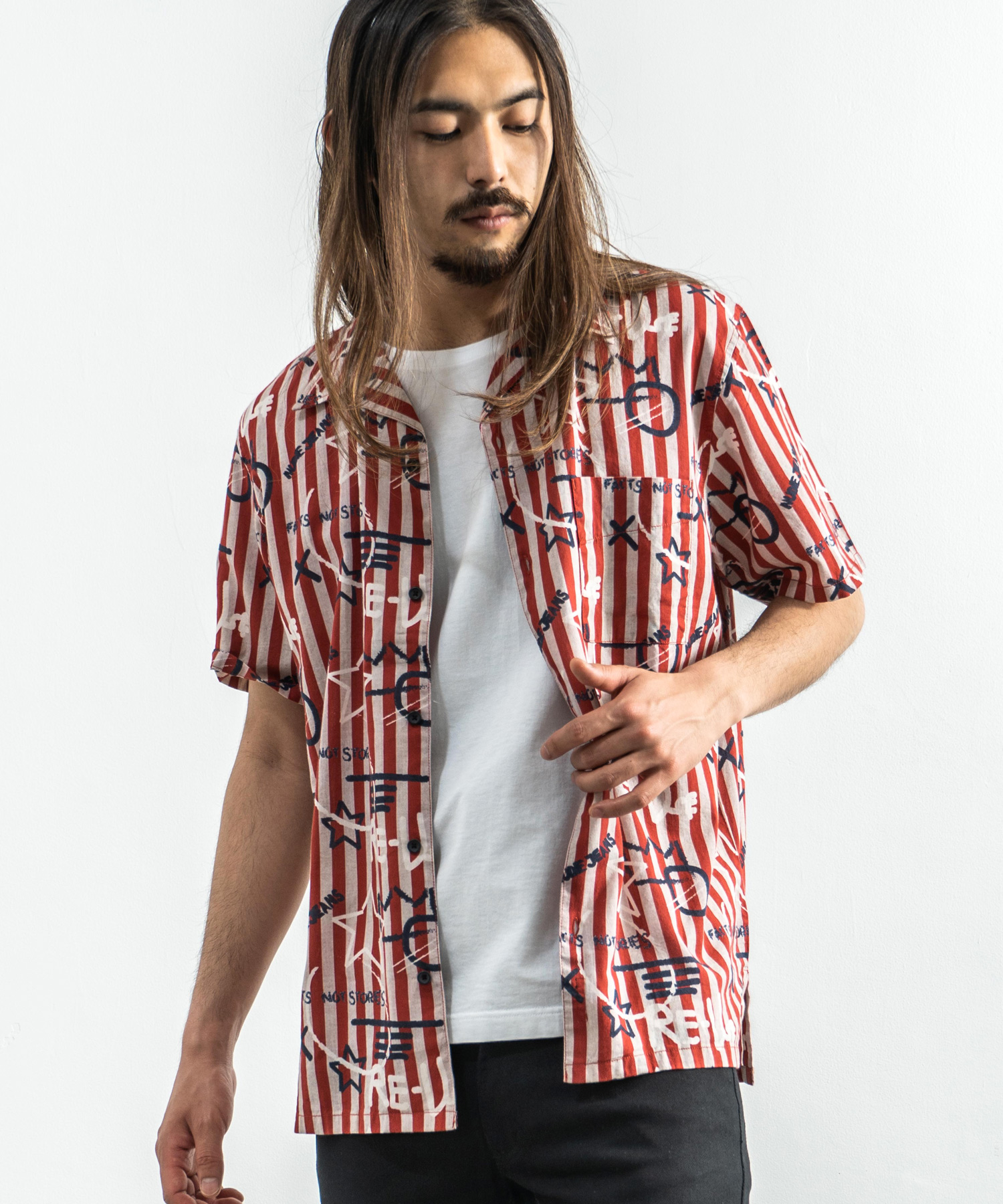 Nudie Jeans ヌーディージーンズ Brandon Graffiti Stripe ブランドン