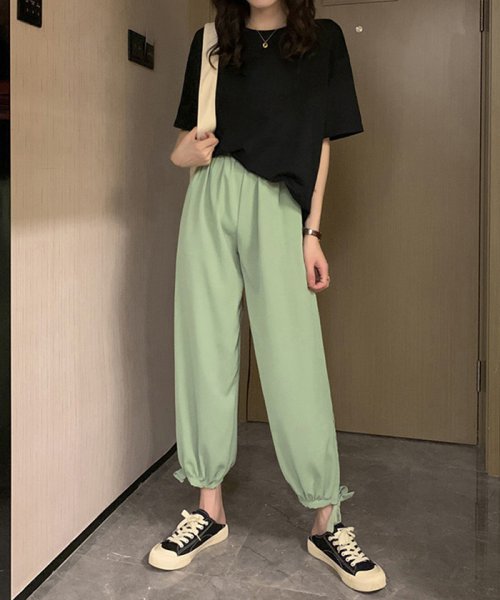 セール ハーレムパンツ 裾リボン ワイドパンツ レディース ガウチョ ゆったり 九分丈 ボトムス ハイウエスト ロングパンツ 着回し ミニミニストア Miniministore D Fashion セール ハーレムパンツ 裾リボン ワイドパンツ レディース ガウチョ ゆったり 九分丈 ボトムス ハイウエスト ロングパンツ 着回し ミニミニストア Miniministore D Fashion