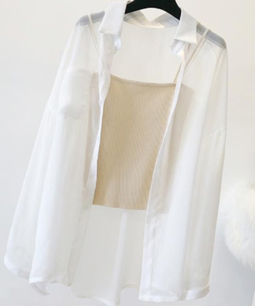 セール Off カーディガン 春夏 レディース シフォンブラウス 長袖 ロング丈トップス 体型カバー羽織り 透け感 シャツブラウス 薄手 Uvカット ミニミニストア Miniministore D Fashion
