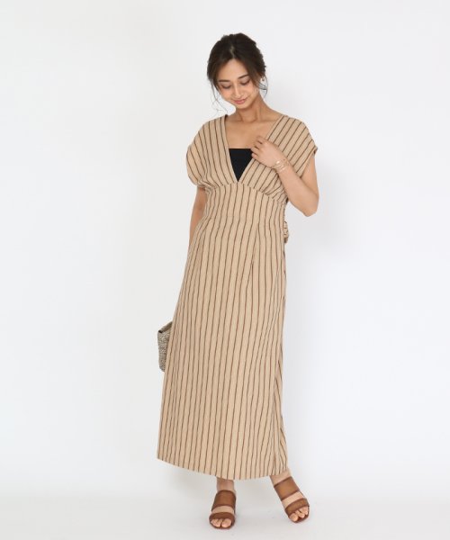 セール Scotclub スコットクラブ 手洗い可 ウエストリボンストライプワンピース スコットクラブ Scotclub D Fashion セール Scotclub スコットクラブ 手洗い可 ウエストリボンストライプワンピース スコットクラブ Scotclub D Fashion