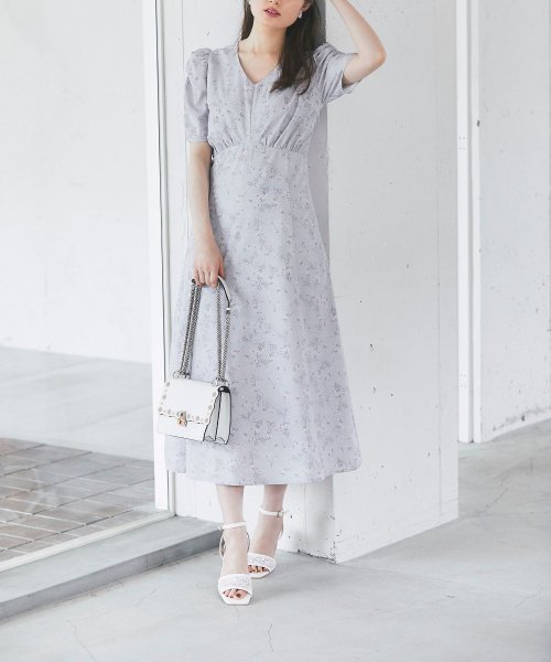 セール タイニーフラワープリントバックレースアップワンピース トッコクローゼット Tocco Closet D Fashion