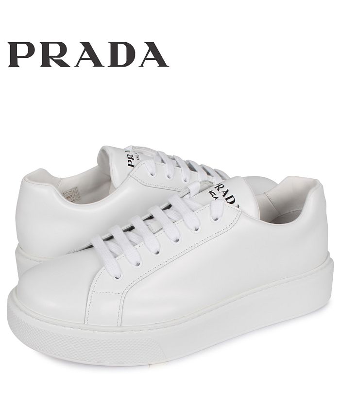 プラダ PRADA スニーカー メンズ NEW SNEAKER FONDO CASSETTA ホワイト ...