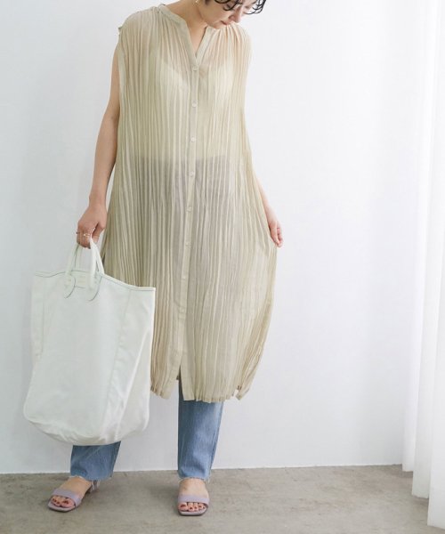 セール Web限定 ワッシャーサイドスリットシャツワンピース アダム エ ロペ Adam Et Rope D Fashion