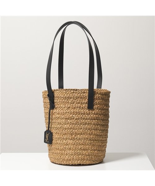 セール Saint Laurent サンローランパリ 579518 Gqthj 7063 スモール カサンドラロゴ かごバッグ ラフィア レザー トートバッグ ハン 503324142 サンローランパリ Saint Laurent D Fashion