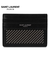SAINT LAURENT/サンローラン パリ SAINT LAURENT PARIS パスケース カードケース ID 定期入れ メンズ 本革 スタッズ CARD CASE ブラック 黒 /503334837