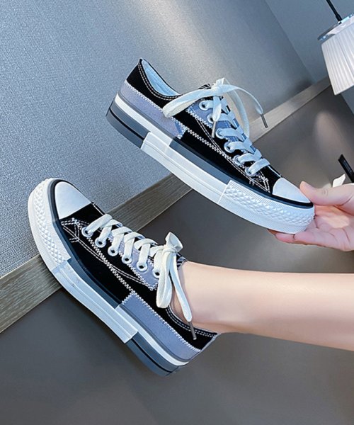 クーポン セール25 Off レディースシューズ キャンバススニーカー 美脚 歩きやすい 厚底 スニーカー ミニミニストア Miniministore D Fashion