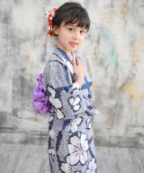 その他系3(しぼり巻帯×紺絞り風)