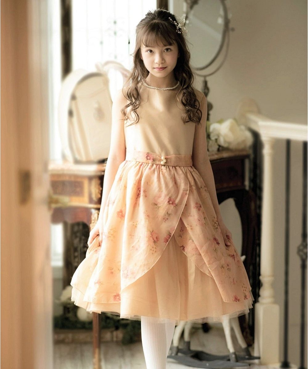 巻薔薇のグラデーションドレス140cm濃紺☆キャサリンコテージ