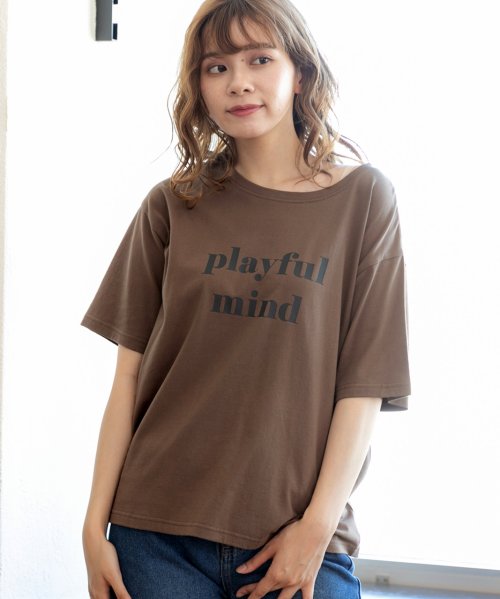 セール ロゴプリントtシャツ Tシャツ カットソー トップス 半袖 レディース ロゴ カジュアル コットン お家コーデ ロゴt ゆったり クルーネック 新色 アドティエ Ad Thie D Fashion