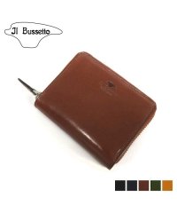 IlBussetto/イルブセット Il Bussetto 財布 二つ折り ラウンドファスナー メンズ レディース 本革 ROUNDZIP MINI WALLET ブラック ネイビー/503016620