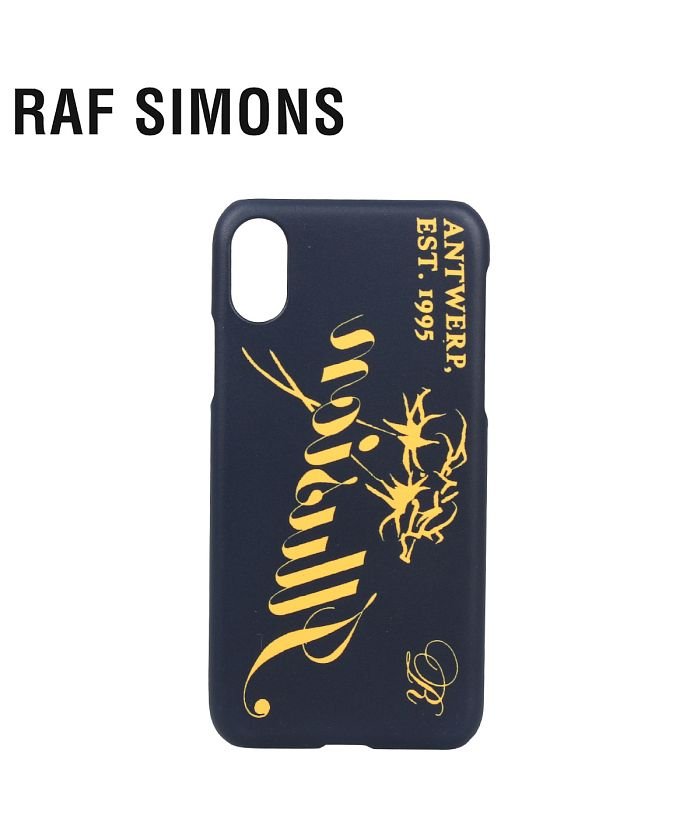 （RAFSIMONS/ラフシモンズ）ラフ シモンズ RAF SIMONS iPhone XS X ケース スマホ 携帯 アイフォン メンズ レディース IPHONE CASE ネイビー 192−9/ユニセックス その他