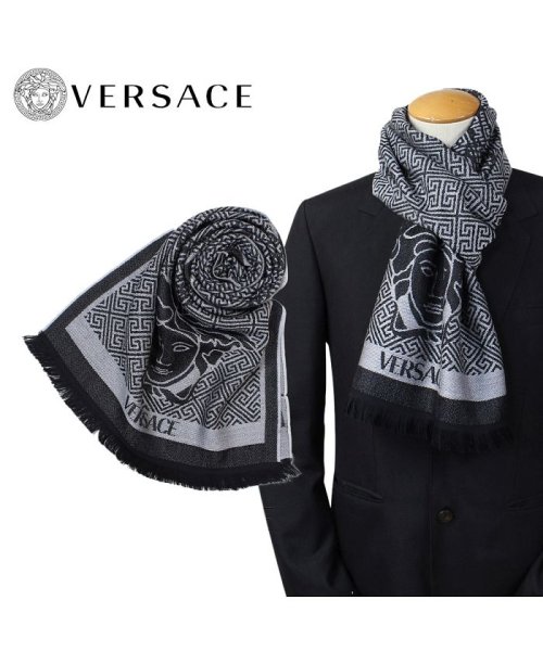ヴェルサーチ Versace マフラー メンズ ウール イタリア製 カジュアル