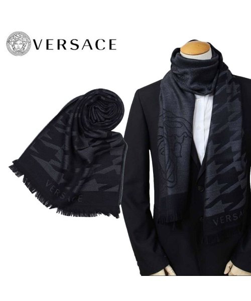 ヴェルサーチ Versace マフラー メンズ ウール イタリア製 カジュアル
