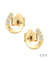 cream dot/クリームドット Cream dot. 煌めくビジューのホースシューピアス/イヤリング/503357773