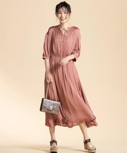 セール 50 Off 前後着用 イージーサテン ワンピース 自由区 大きいサイズ Jiyu Ku Large Size D Fashion セール 50 Off 前後着用 イージーサテン ワンピース 自由区 大きいサイズ Jiyu Ku Large Size D Fashion