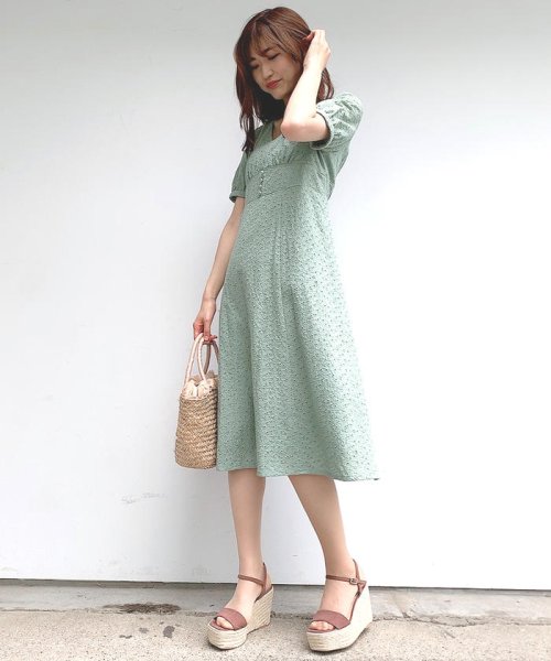 セール 綿刺繍レースワンピース ミッシュマッシュ Misch Masch D Fashion セール 綿刺繍レースワンピース ミッシュマッシュ Misch Masch D Fashion
