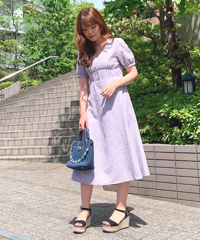 MISCH MASCH ドレス レースギャザーディテールワンピース「結婚