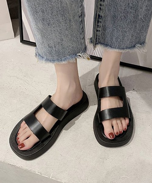 セール10 Off フラットサンダル レディース コンフォート 履きやすい 厚底サンダル 歩きやすい サマーサンダル おしゃれ スリッパ ミニミニストア Miniministore D Fashion