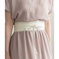 JULIA BOUTIQUE/総レースサッシュベルト/550001 サッシュベルト レディース ベルト ワイドベルト 大きいサイズ ハイウエスト ウエストマーク 太ベルト 新色 追加/502346173