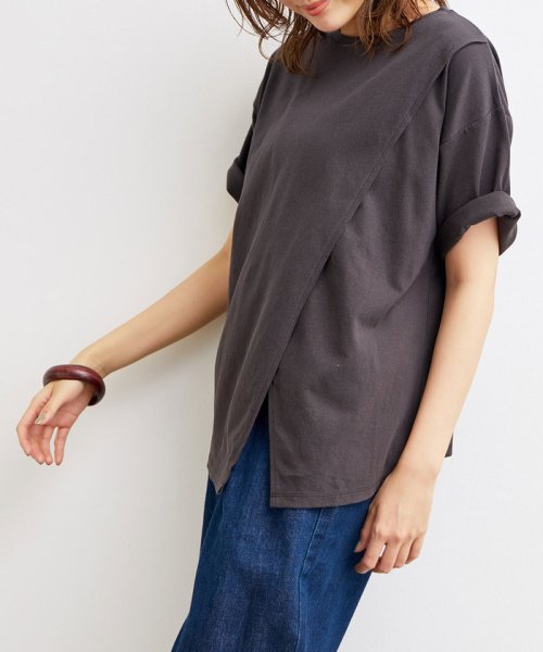 セール アシンメトリードロップショルダーtシャツ ビス Vis D Fashion セール アシンメトリードロップショルダーtシャツ ビス Vis D Fashion